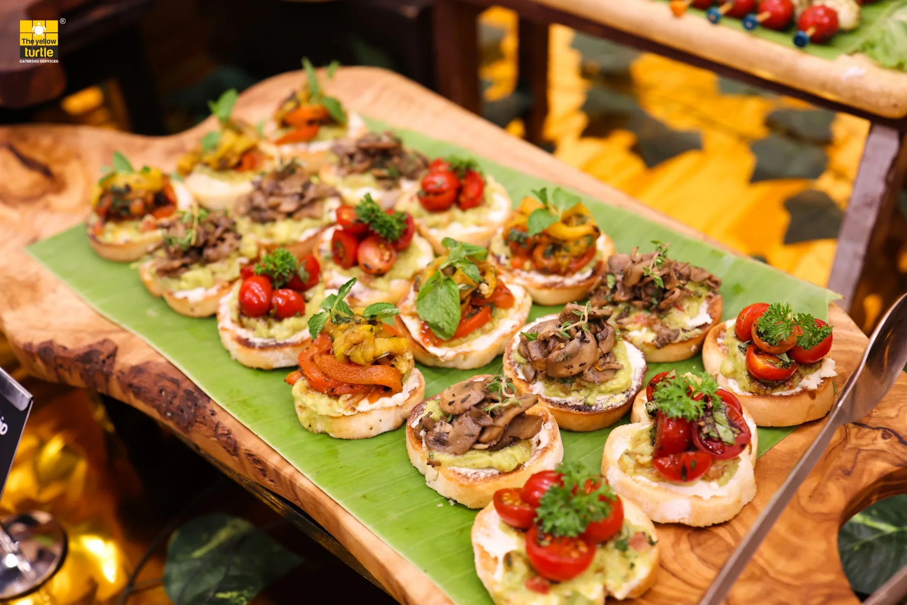 Canape platter at a Yellow Turtle catered celebration